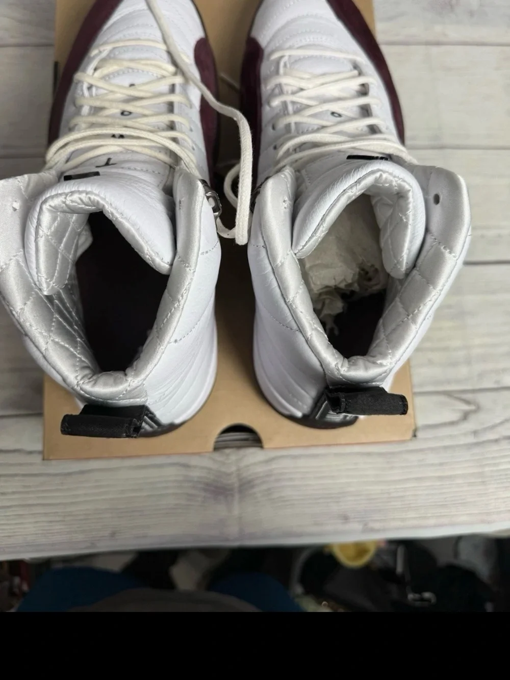 Air Jordan 12 Retro SP A Ma Maniére White Burgundy Size 11W / 9.5M DV6989-100
